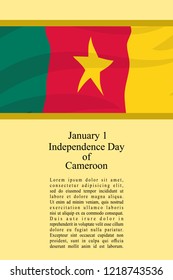 Independence day of Cameroon vector illustration. Suitable for greeting card, poster and banner.