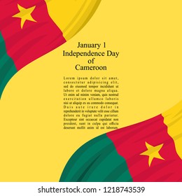 Independence day of Cameroon vector illustration. Suitable for greeting card, poster and banner.