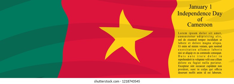 Independence day of Cameroon vector illustration. Suitable for greeting card, poster and banner.