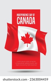 Independence Day Canada, Vector Flag