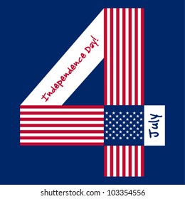 Independence Day card or background. July 4.
