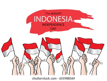 Independence Day card with flag 