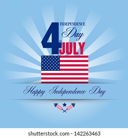 Independence Day card. July 4