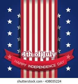 Independence Day card. July 4. Vector illustration