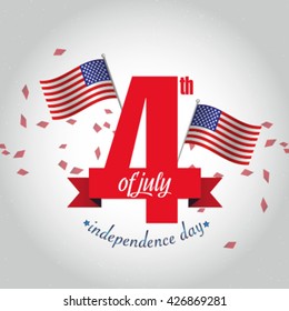 independence day card United States of America, 4 th of July