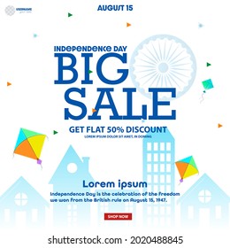 Independence Day Celebration, Big sale Offer Sale Poster 