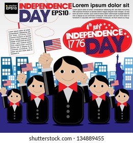 Independence Day celebration concept vector.EPS10