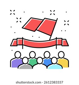independence day celebration parade color icon vector. independence day celebration parade sign. isolated symbol illustration