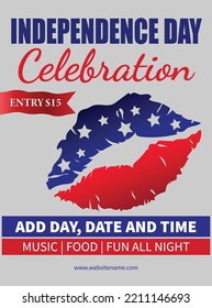 independence day celebration party poster flyer or social media post design