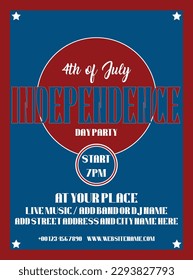 Independence day celebration poster flyer or social media post template design