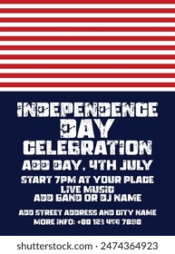 Independence day celebration poster flyer or social media  post design