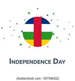 Independence day of Central African Republic. Patriotic Banner. Vector illustration