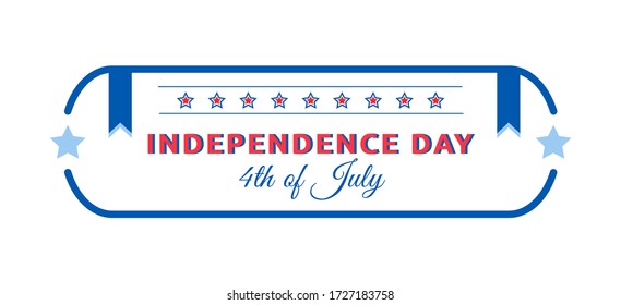 Independence Day ceremony flat color vector badge. United States patriotism. US freedom. Fourth of July event sticker. American holiday patch. USA liberty celebration isolated design element