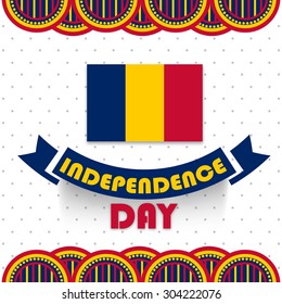 Independence Day of Chad Abstract Background