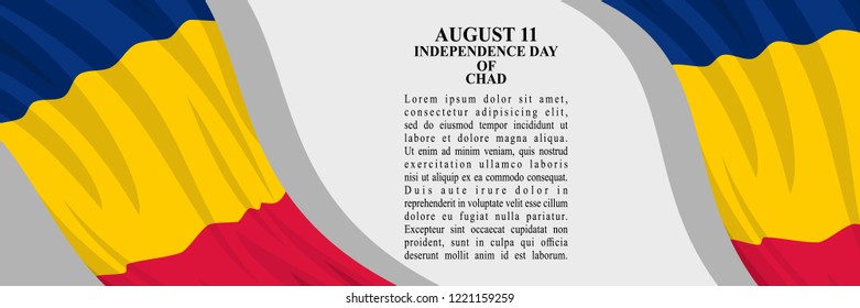 Independence Day of Chad vector illustration. Suitable for greeting card, poster and banner.