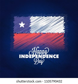 Independence Day of Chile Background Design.