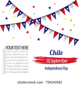 Independence Day of Chile Design Illustration Template. 18 September