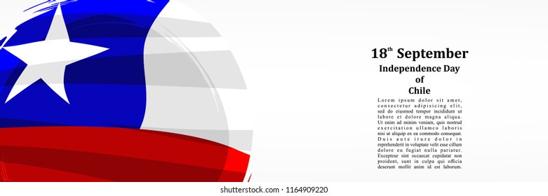 Independence Day of Chile vector illustration. Suitable for greeting card, poster and banner.