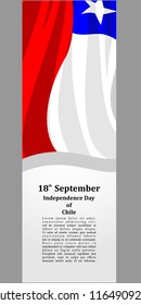 Independence Day of Chile vector illustration. Suitable for greeting card, poster and banner.