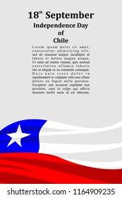 Independence Day of Chile vector illustration. Suitable for greeting card, poster and banner.