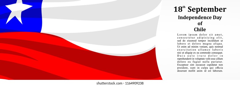 Independence Day of Chile vector illustration. Suitable for greeting card, poster and banner.