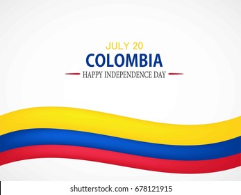 Independence day Colombia. Vector background.
