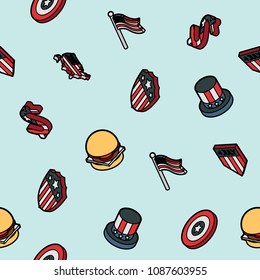 Independence day color isometric pattern