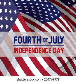 Independence day colorful card design, vector illustration.