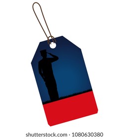 independence day commercial tag with military silhouette