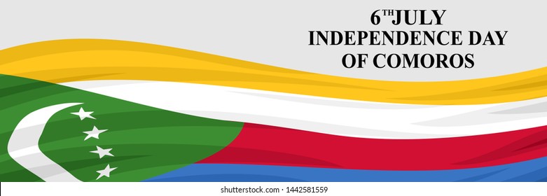 Independence Day of Comoros vector illustration. Suitable for greeting card, poster and banner.