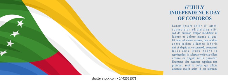 Independence Day of Comoros vector illustration. Suitable for greeting card, poster and banner.