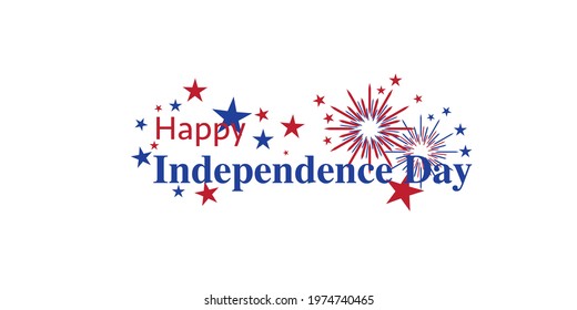 Independence day concept. Decorative Calligraphy. Usa Independence day background, wallpaper, Design elements. Vector illustration.