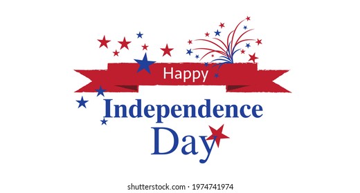 Independence day concept. Decorative Calligraphy. Usa Independence day background, wallpaper, Design elements. Vector illustration.