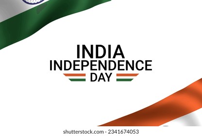 independence day concept with flags. Happy independence day. Greeting card design for Indian independence Day.