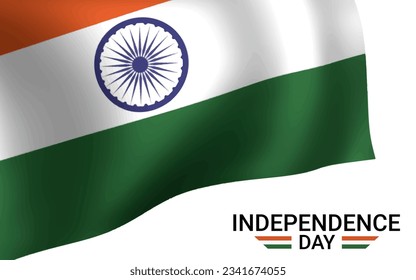 concepto del día de la independencia con banderas. Feliz día de la independencia. Diseño de tarjetas de felicitación para el Día de la Independencia India.