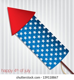 Independence Day cracker card in vector format.