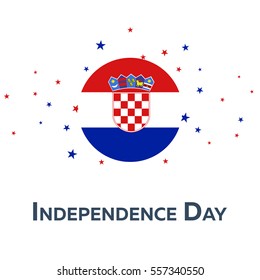 Independence day of Croatia. Patriotic Banner. Vector illustration