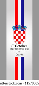 Independence Day of Croatia vector illustration. Suitable for greeting card, poster and banner.