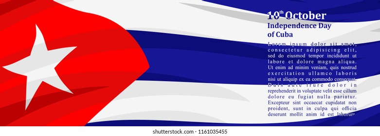 Independence Day of Cuba vector illustration. Suitable for greeting card, poster and banner.