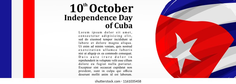 Independence Day of Cuba vector illustration. Suitable for greeting card, poster and banner.