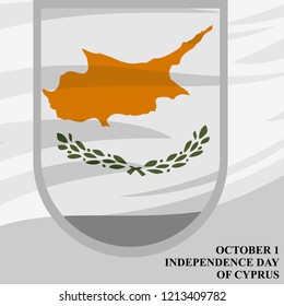 Independence day of Cyprus vector illustration. Suitable for greeting card, poster and banner.