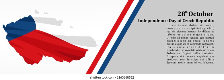 Independence Day of Czech Republic vector illustration. Suitable for greeting card, poster and banner.