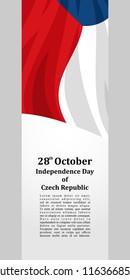 Independence Day of Czech Republic vector illustration. Suitable for greeting card, poster and banner.