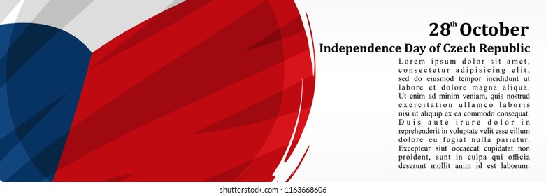Independence Day of Czech Republic vector illustration. Suitable for greeting card, poster and banner.