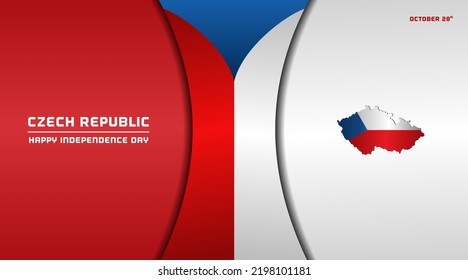Unabhängigkeitstag der Tschechischen Republik, Vektorgrafik, Feiertag, Hintergrund