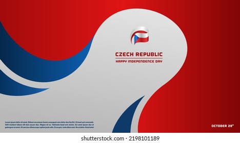 Independence Day of Czech Republic Vector Illustration, celebrate day background