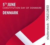 Independence day of Denmark. Flag and Patriotic Banner