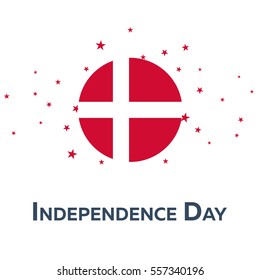 Independence day of Denmark. Patriotic Banner. Vector illustration