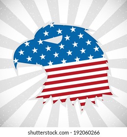 Independence day design with eagle head