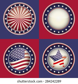 Independence day design over colored background, vector illustration